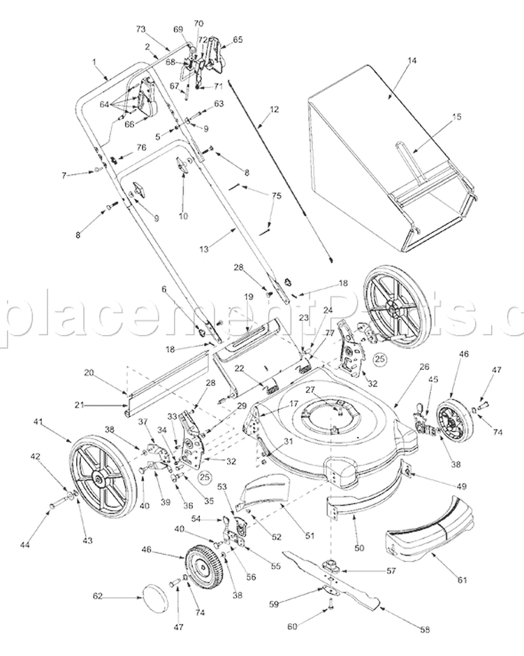 Page A Diagram and Parts List for 11AS589T401 2003 Yard Man Lawn Mower
